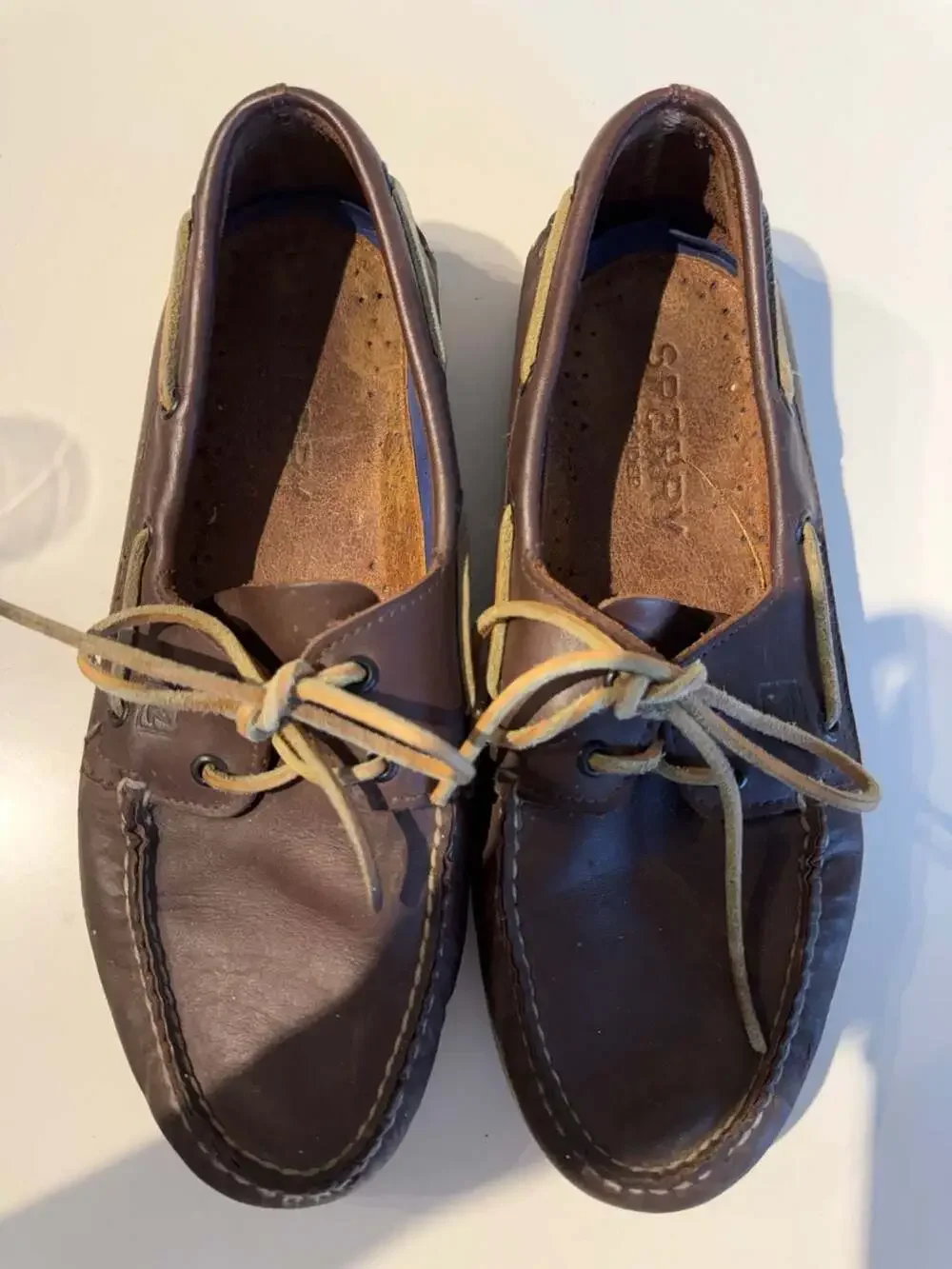 Sperry Authentic Original 2-Eye Boat Shoe in Dark Brown Leather